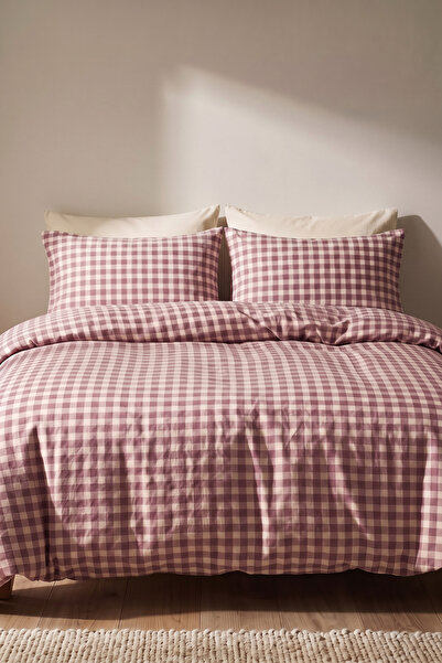 Medaillon Home Gingham Double Duvet Cover Set |   Cotton |   200X220 cm Duvet...