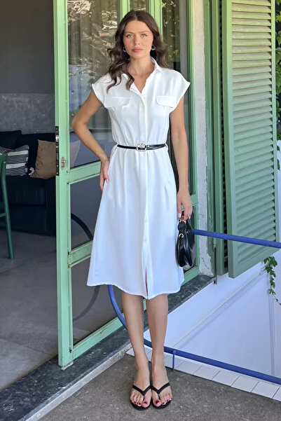 TOZLU Rochie de damă cu curea