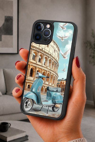 BGAKSESUAR iPhone 12 Pro Max Compatible Colosseum Patterned Shockproof Case w...
