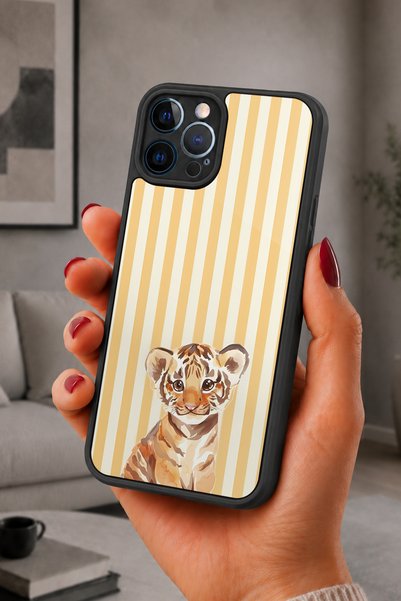BGAKSESUAR iPhone 12 Pro Max Compatible Tiger Cub Patterned Shockproof Case w...