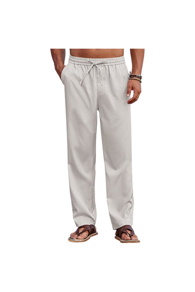 OtherMax Pantaloni de plajă pentru bărbați, casual, respirabili, slim fit, el...