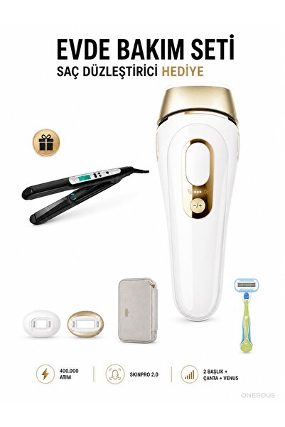 Braun Cilt Tonu Sensörlü, 2 Akıllı Başlıklı ( Yüz & Vücut) Ev Tipi Lazer Epil...
