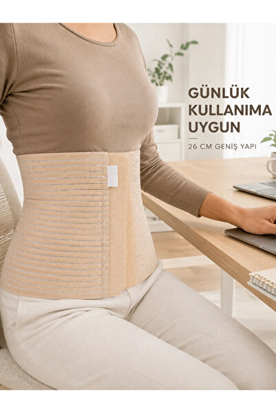 shopwave Krm 26 cm Abdominal Corset 4-Stage Adjustable Abdominal Waist Suppor...