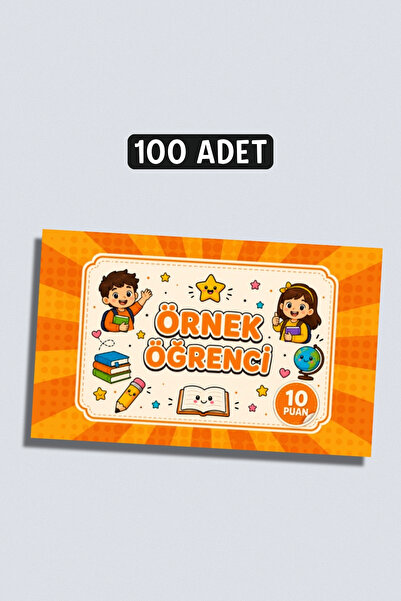 Metranya Örnek Öğrenci Başarı Kartı 100 Adet, Öğrenci Motivasyon Kartları Tak...