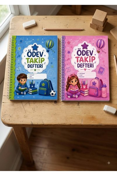 EyER Shoping Homework Tracking Notebook Lesson, Book Reading Sheets 1 Yearly Blue