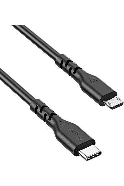 GENERAL كيبل واحد قصير USB C الى مايكرو USB من فاسجير، كيبل USB 2.0 C الى ماي...
