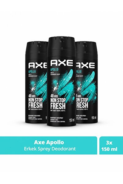 Axe Apollo Erkek Deodorant Body Spray 3 x 150 ml