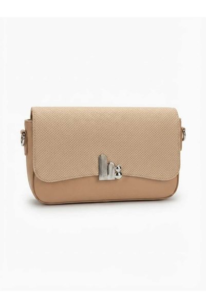 Generic Brand Modern Beige Textured Crossbody Flap Bag – Minimalist Shoulder ...