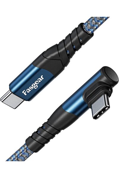 GENERAL كيبل USB-C إلى USB-C بطول 3 متر وتصميم بزاوية 90 درجة وقدرة 60 واط من...