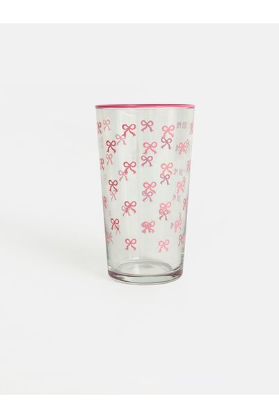 LC Waikiki Lcw Home Bowknot Patterned Glass Cup 550 ml