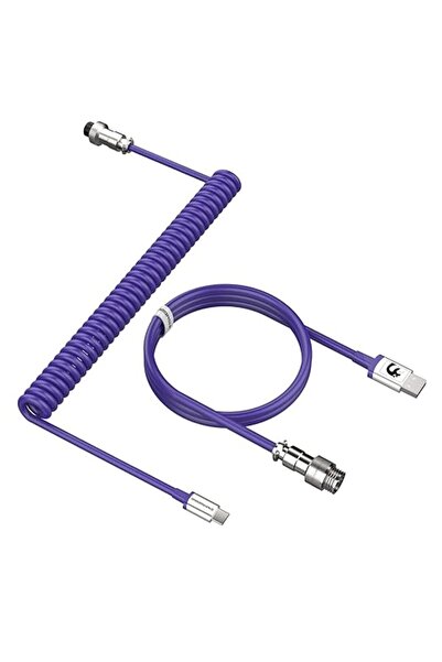 GENERAL Mambasnec C01 Coiled Keyboard Cable, Custom USB Type-C Aviator Pro Ca...