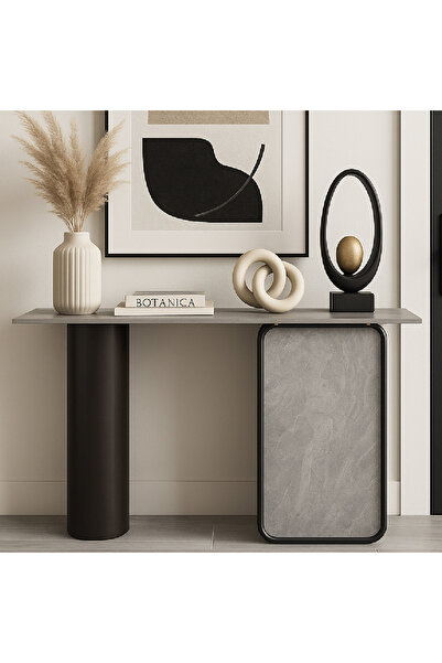 GLAMOURE HOME طاولة كونسول مودرن بتصميم هندسي غير متماثل (Asimetrik Tasarım D...