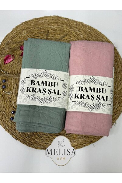 MELİSA AVM 2 Adet Bambu Kraş Şal kenarı dikişle