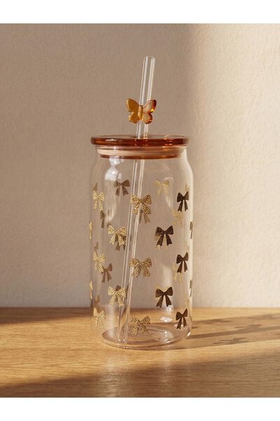 LC Waikiki LCW HOME Fiyonk Figürlü Cam Pipetli Bardak 400 ml