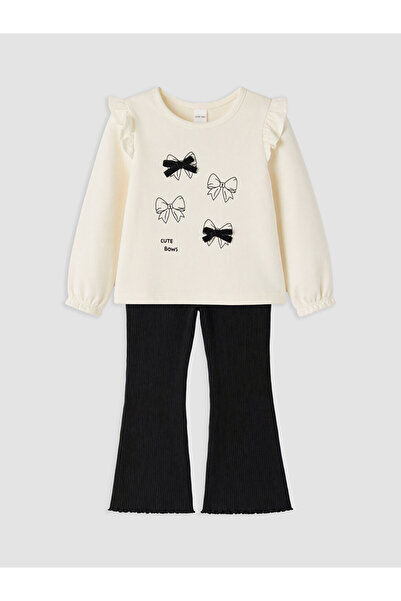 LC Waikiki I Bowknot Printed Spanish Flared Baby Girl Set from Freezen Store