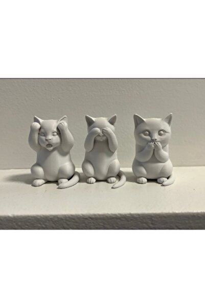 Figür Dünyası Miniş Oyuncaklar The Three Wise Cats 3 bilge kedi oyuncak figür