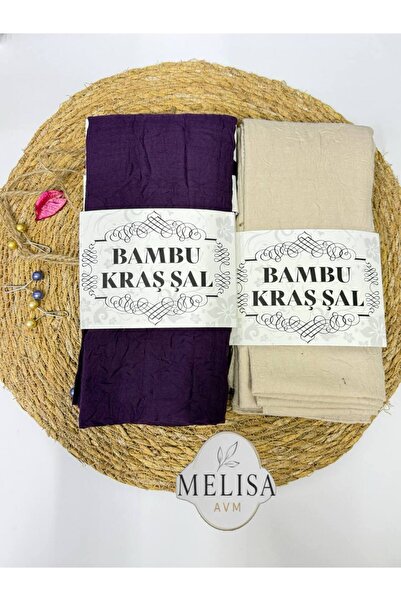 MELİSA AVM 2 Adet Bambu Kraş Şal kenarı dikişle