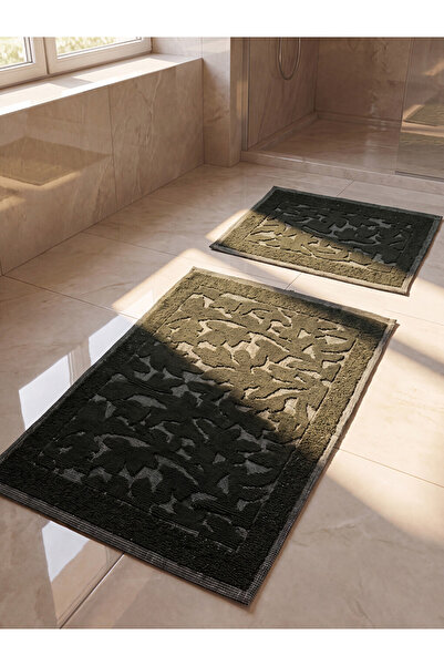 LC Waikiki Leaf Embroidered Bath Mat Set of 2 for Style Enthusiasts from Uzg ...