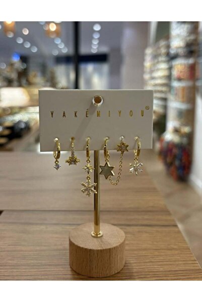 Yakemiyou Snowflake Six-Piece Earrings