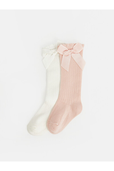LC Waikiki Uzg Store's Bowknot Baby Girl Knee-High Socks for Style Enthusiast...