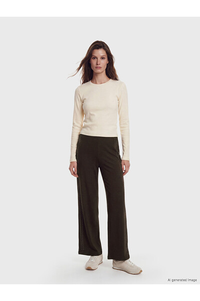 LC Waikiki Lcw Modest Brown Stone Soft Touch Women's Sweatpants