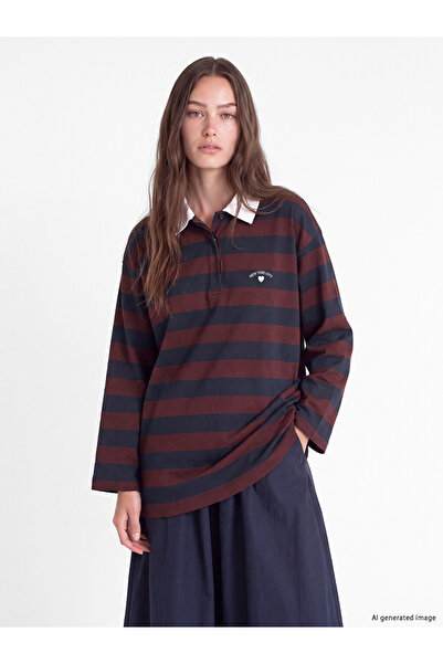 LC Waikiki Esvab • Modern & Distinctive Devrik Roba Collar Striped Women's Sw...