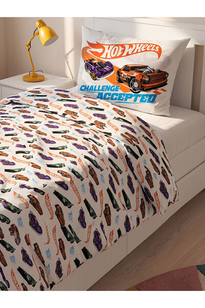 LC Waikiki Hot Wheels Printed Cotton Single Duvet Cover Set