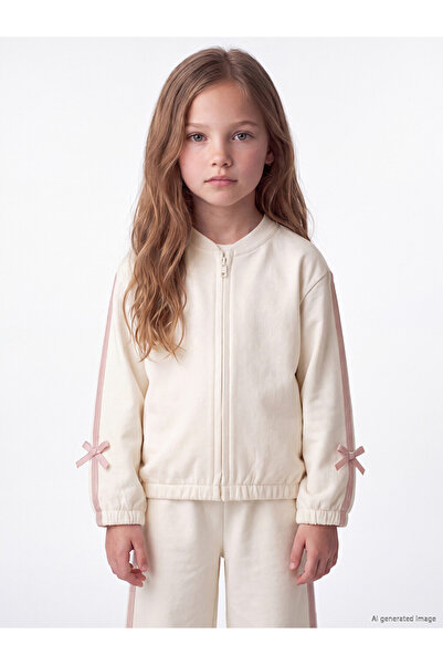 LC Waikiki Crew Neck Girls' Zippered Sweatshirt