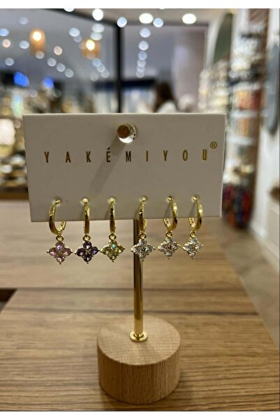 Yakemiyou Stone-Encrusted Yoncalar Six-Piece Earrings