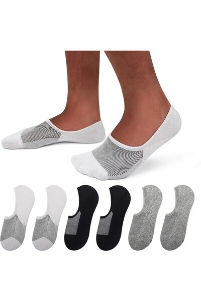 GENERAL Made in Japan |   8/6 Pairs Men's Cotton No-Show Socks with Breathabl...