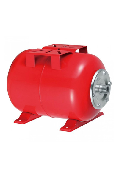 OEM HORIZONTAL water pump expansion vessel 50 liters, RED, 6 bar - membrane i...
