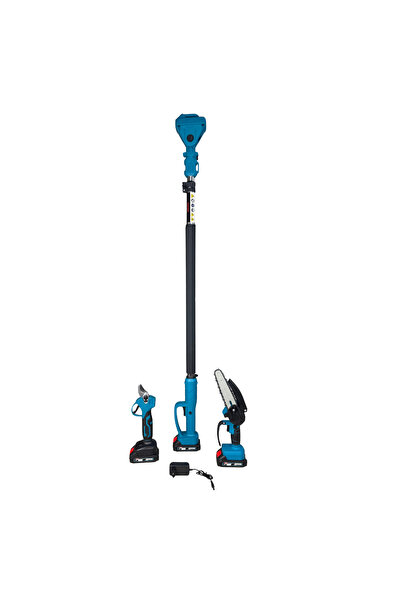 German Meister Pachet Profesional 3 în 1 – Foarfecă Electrică 36V, Mini Drujb...