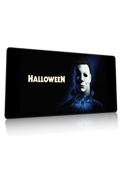 Duvarda Halloween Gaming Oyuncu 90x40 cm Mousepad Kaymaz Taban XL Mousepad
