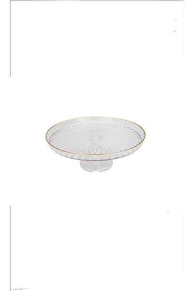 Porland Zelazo Altın Rimli Ayaklı Tabak 28cm