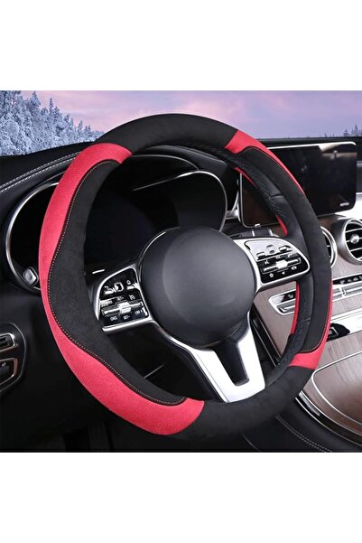 GENERAL Wjmz Universal Fashion Warm Soft D Shape Steering Wheel Cover 38cm Gr...