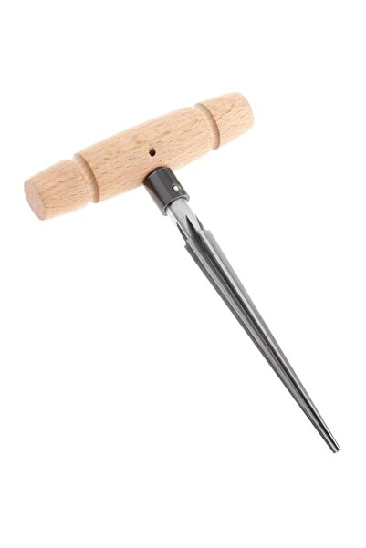 Generic WANGCL Tapered Reamer Wood Hand Held Reamer T Handle Tapered 4 Fluted...