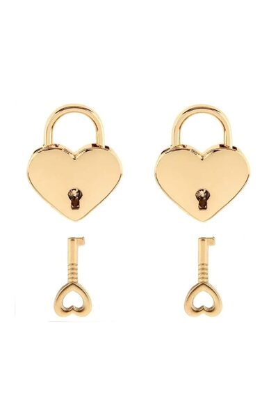 Generic Small Metal Heart Shaped Padlock Mini Lock with Key for Jewelry Box S...