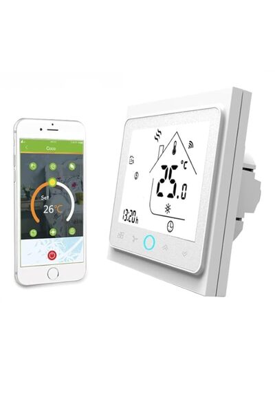 Generic MOES WiFi DC 24V Thermostat, Fan Coil Thermostat, 2 Pipe, White | 24V...