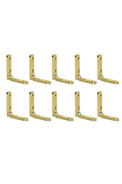 Generic JZS 90 Degree Cabinet Hinges - Iron Support, Stable, Gold, 10PCS
