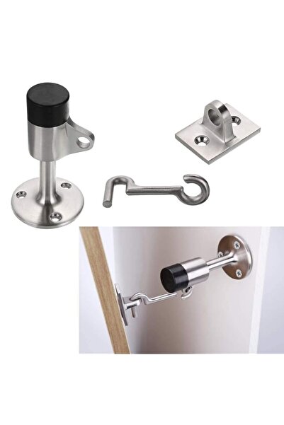 Generic NALACAL Heavy Duty Door Stopper With Hook, Stainless Steel Wall Mount...