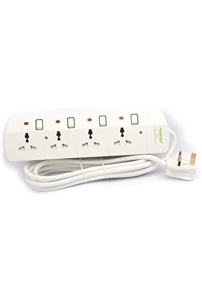 Generic Terminator 4 Way Universal Power Extension Socket 13A 3m