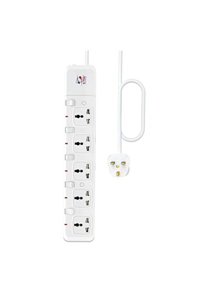 Generic S-TEK Extension Cord [10 ft/3 mtr] Power Strip Surge Protector, 5 AC ...