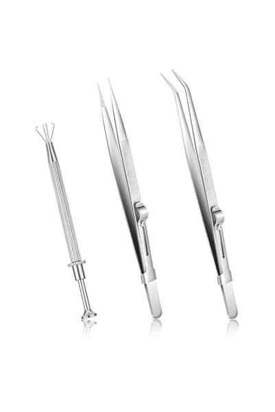 Generic Yelajoy 3 Pcs Piercing Ball Grabber Tool Set, Diamond Tweezers Jewele...