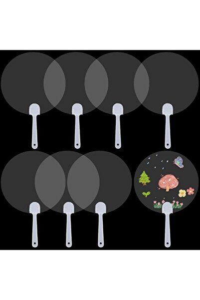 Generic Plastic Handheld Fans – Clear Round Blank Pocket Fans for DIY Crafts,...