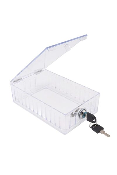 Generic Eujgoov Thermostat Lock Box With Lock, Large Clear Cover Guard Wall M...