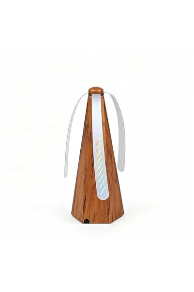 Generic Portable Woodgrain Fly Repellent Fan Chemical-Free for Picnic BBQ