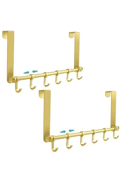 Generic MGahyi Over The Door Hooks Hanger, Moving 6-Hooks,Over Door Towel Rac...
