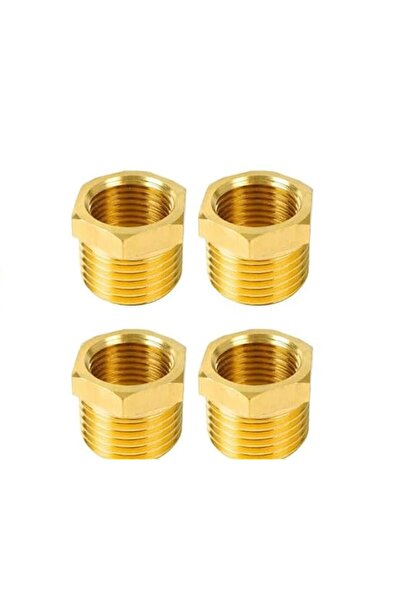 Generic 4 Pack Brass Reducing Bushing Adapters 1” Male x 3/4” Female | Thread...