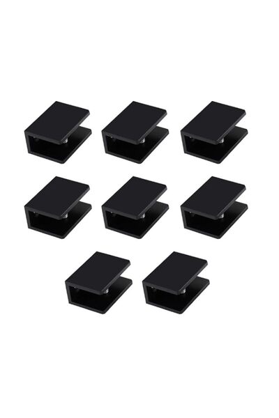 Generic Kyien Pack of 8 Aluminum Alloy Square Glass Shelf Clamp Clip Holder S...