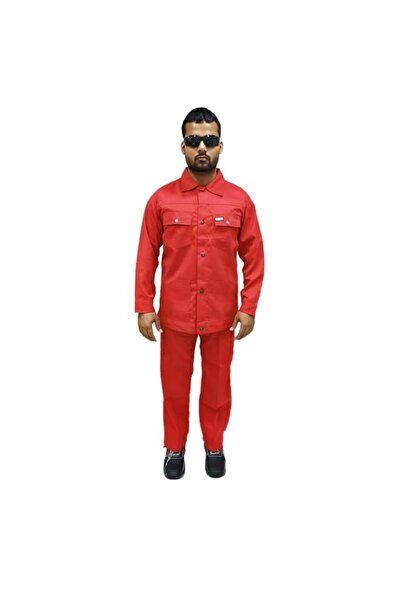 Generic Heavy-Duty Protective Workwear Coverall, 4X-Large, Red